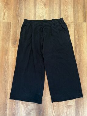 hollister Black Wide Leg Drawstring Sweatpants